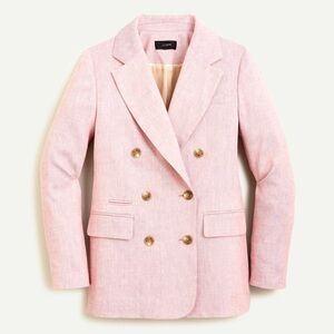 J.Crew Bristol Blazer in Stretch Linen Pink